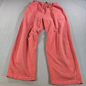 American Eagle Sweatpants Women Small Red-Pink Wide Leg Fleece Loungewear